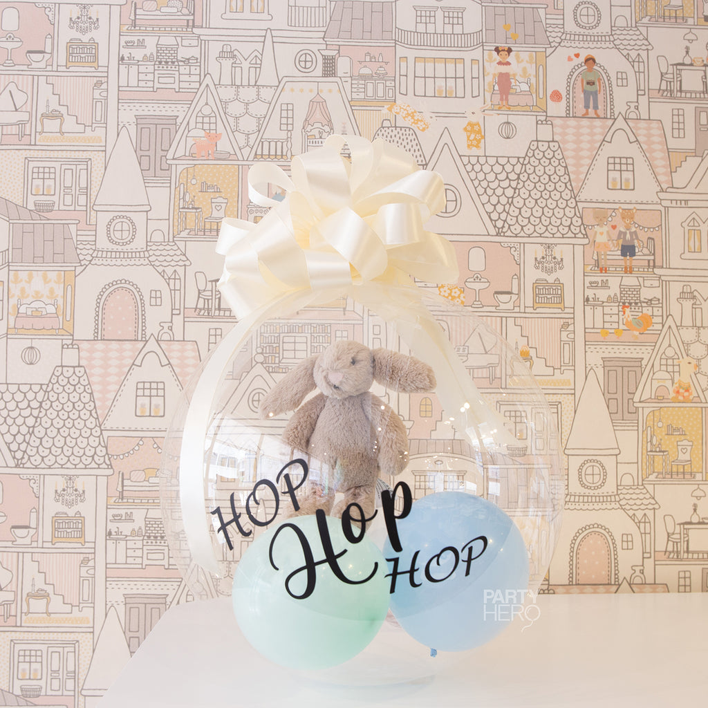 10" Easter Bunny x Crystal Balloon (Please Order 3 Working Days in Advance)