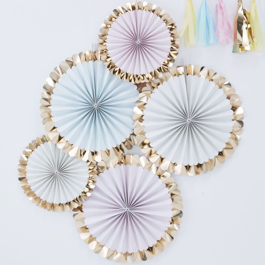 ginger-ray-gold-foiled-pastel-fan-decorations-pick-&-mix-pack-of-5- (2)