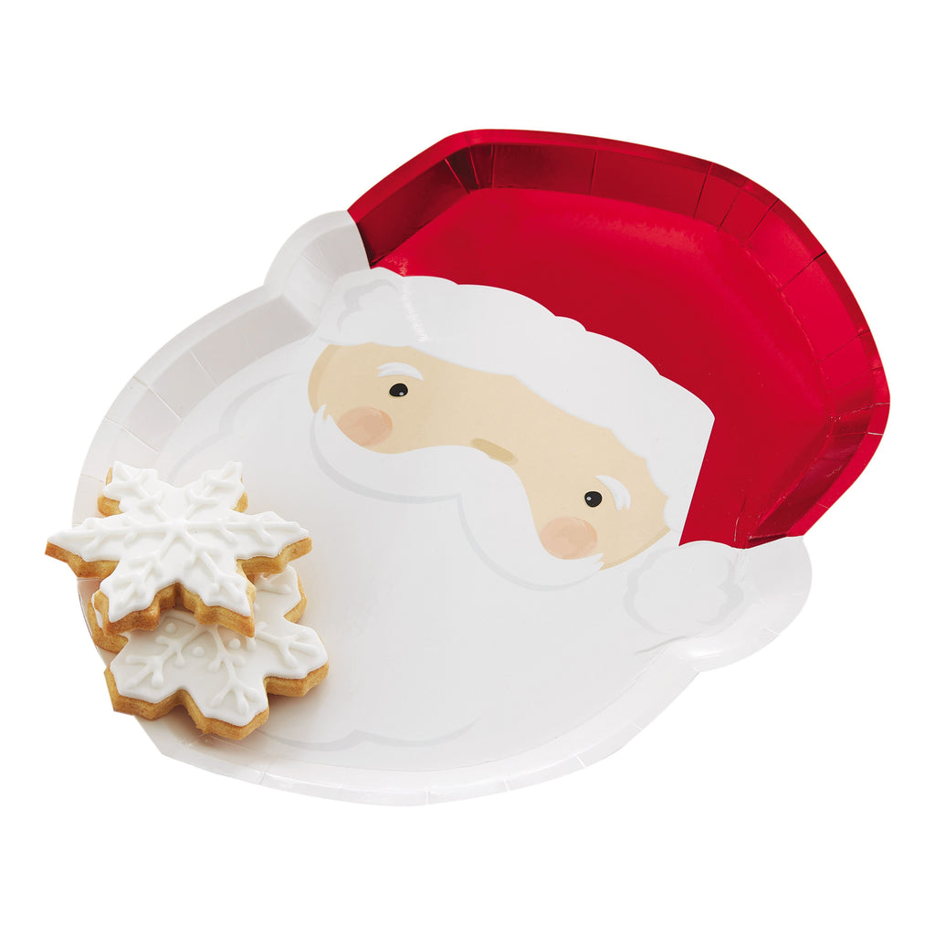 ginger-ray-red-foiled-santa-christmas-paper-plates-silly-santa-pack-of-8- (2)