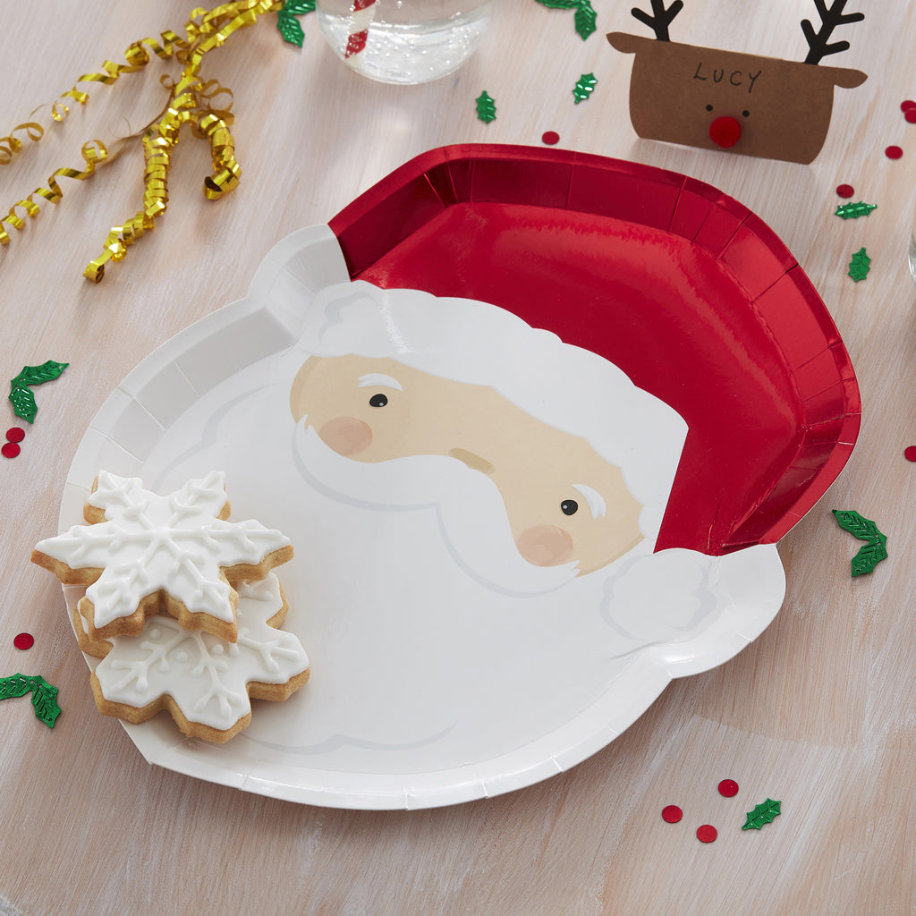 ginger-ray-red-foiled-santa-christmas-paper-plates-silly-santa-pack-of-8- (3)