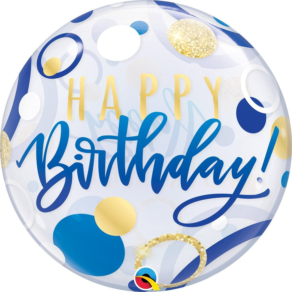 qualatex-birthday-blue-&-gold-dots-round-bubble-balloon-22in-55cm- (2)