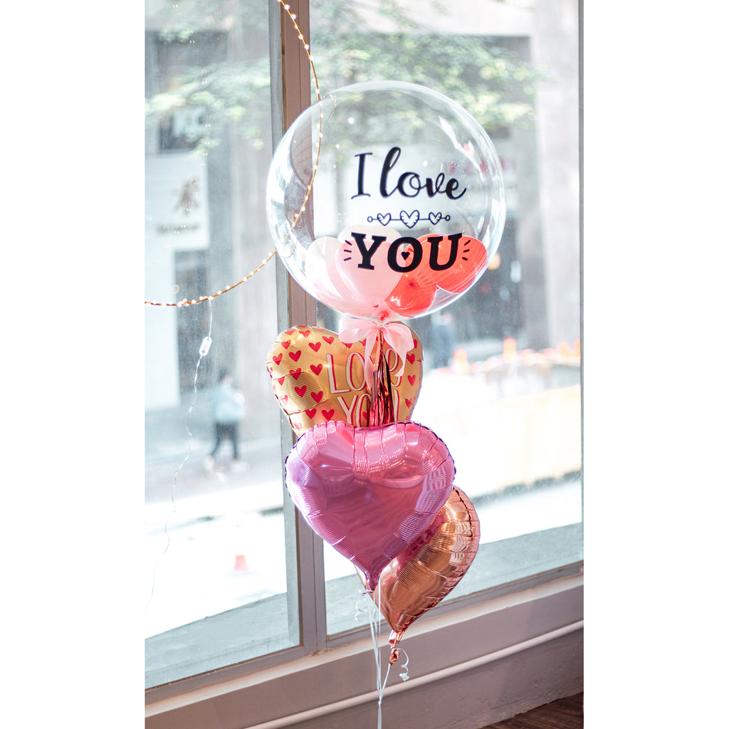 "I Love You" Crystal Balloon Bouquet (Please Order 3 Working Days in Advance)