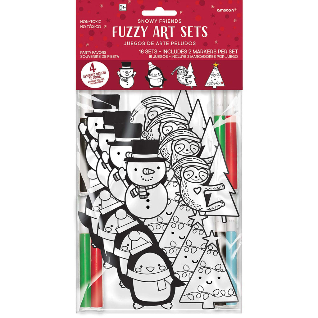 amscan-christmas-characters-fuzzy-art-pack-of-16-