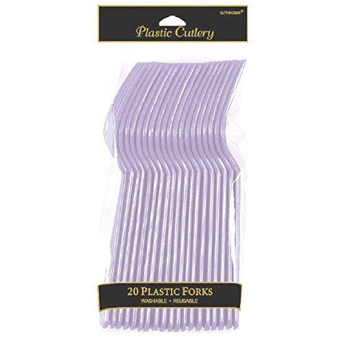 Plastic Cutlery Forks - Lavender - Pack of 20