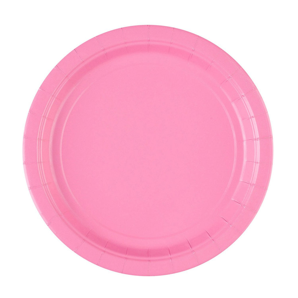 Round Paper Plates 9in - New Pink - Pack of 8