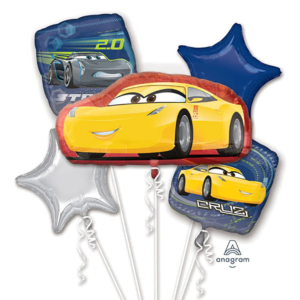 anagram-cars-3-cruz-jackson-foil-balloon-bouquet-35in-&-17in-anag-35368-