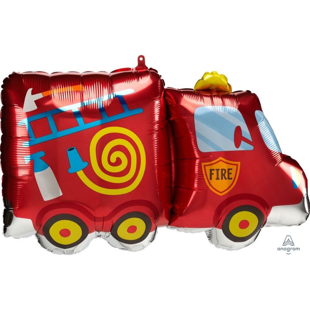 Anagram Fire Truck Foil Balloon 30in