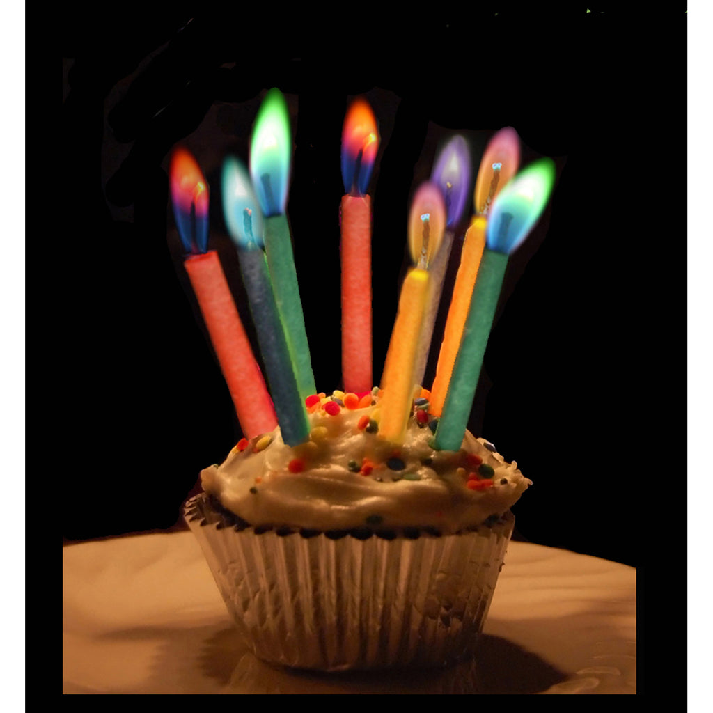 Colorflame Birthday Candles and Holders - Pack of 12