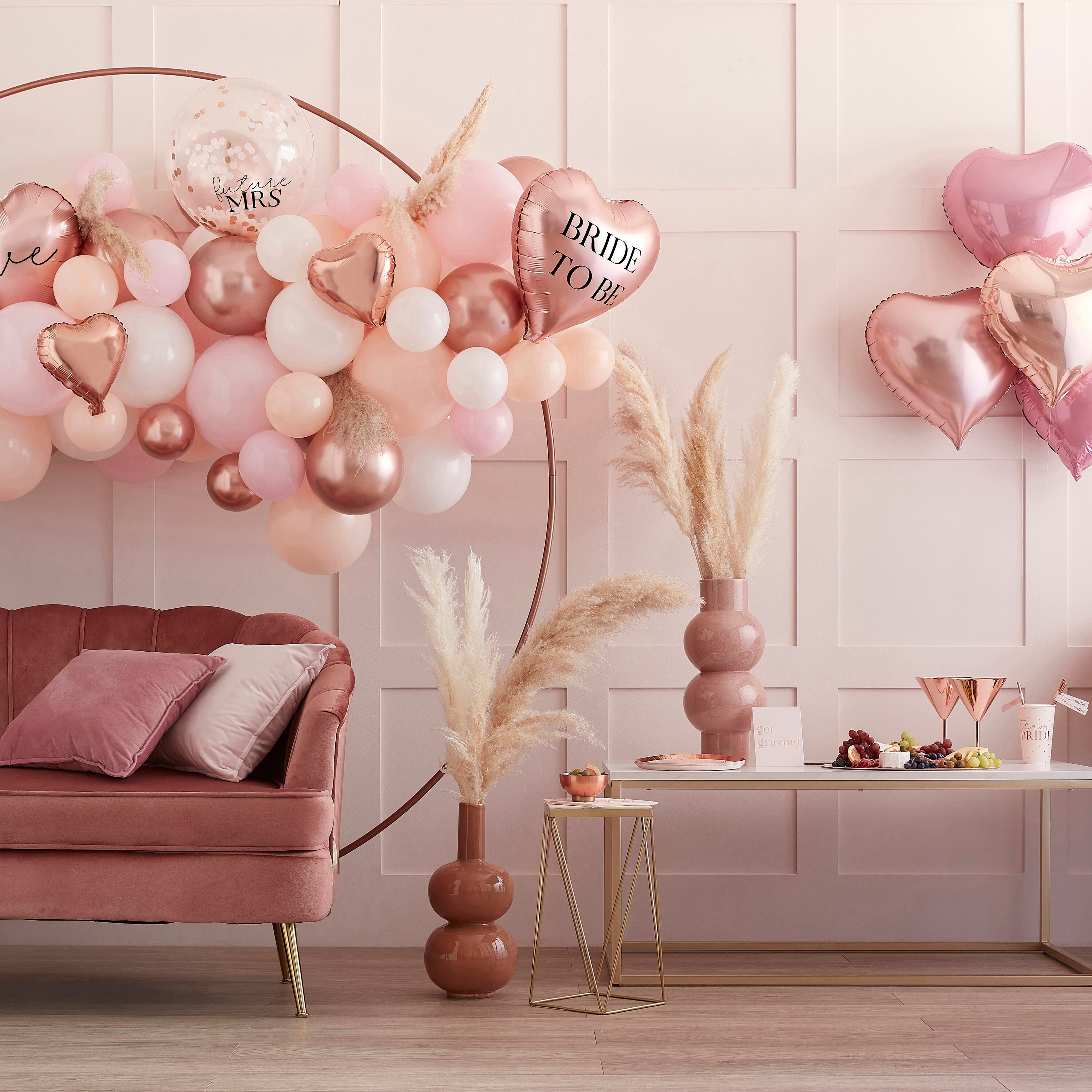 Ginger Ray Bridal Shower Balloon Room Decoration Kit - Rose Gold