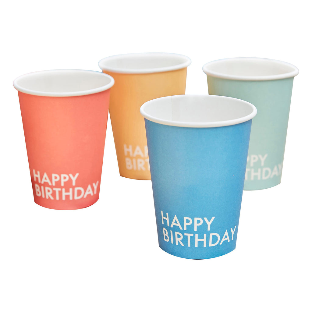 ginger-ray-brights-happy-birthday-paper-cups-pack-of-8-ginr-mix-608