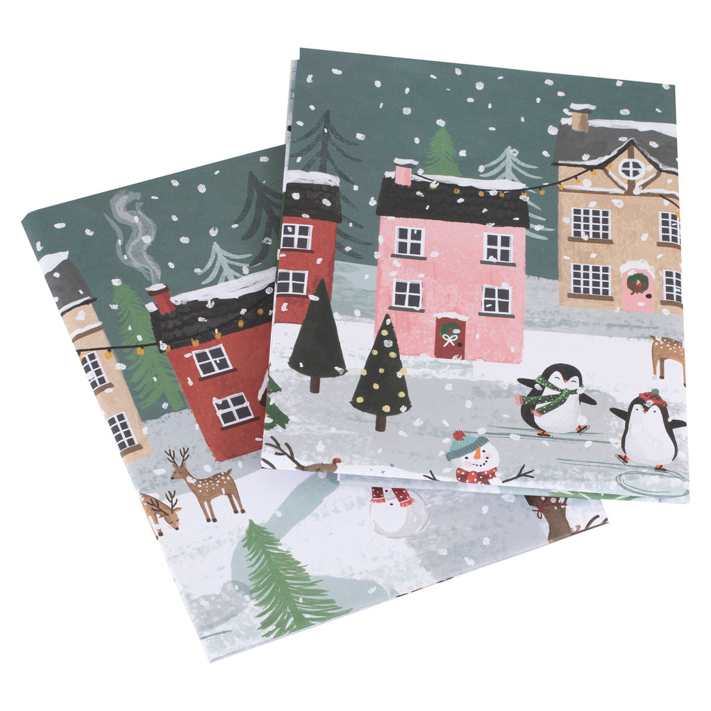 ginger-ray-christmas-scene-wrapping-paper-2-sheets-ginr-mlc-131