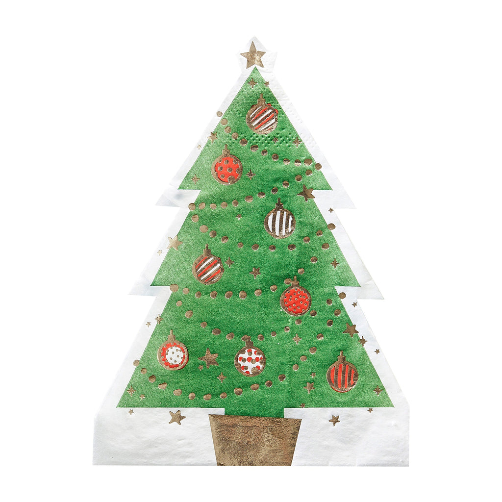 ginger-ray-christmas-tree-shaped-paper-napkins-pack-of-12-ginr-nv-207