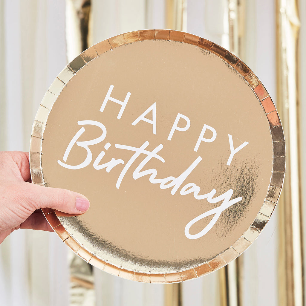 ginger-ray-gold-foiled-happy-birthday-plates-pack-of-8-ginr-mix-101