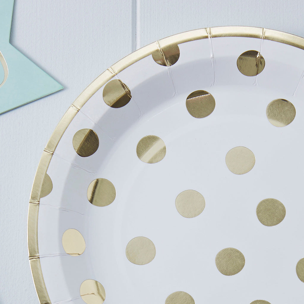 ginger-ray-gold-foiled-polka-dot-paper-party-plates-pack-of-8-ginr-pm-901