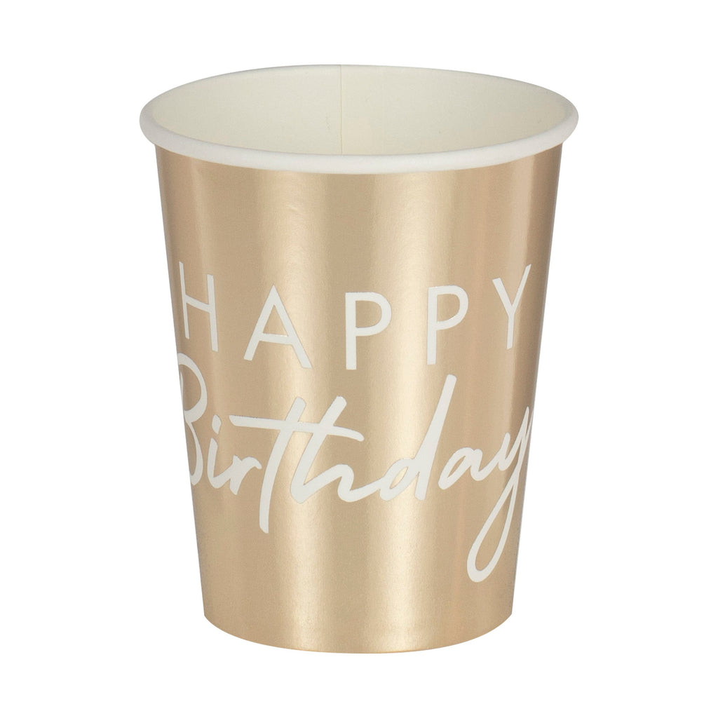 ginger-ray-gold-happy-birthday-party-cups-pack-of-8-ginr-mix-245