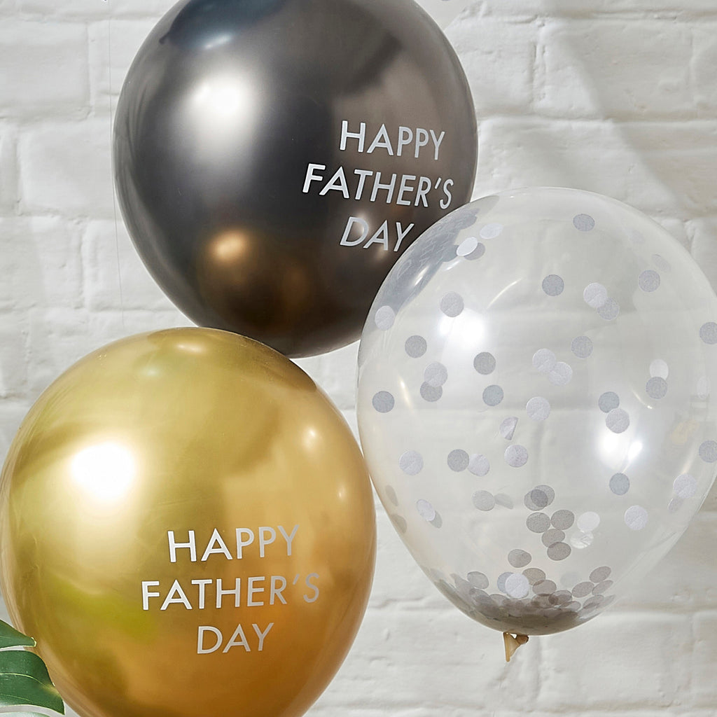 ginger-ray-happy-fathers-day-latex-balloon-12in-pack-of-5-ginr-dad-705-