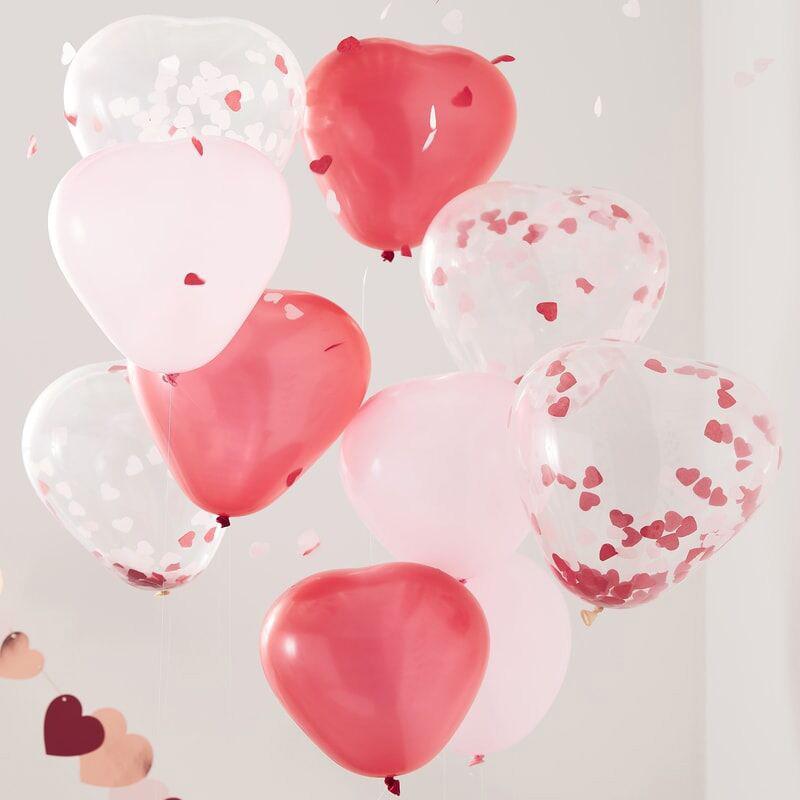 ginger-ray-heart-shaped-pink-red-&-confetti-latex-balloons-pack-of-10- (2)
