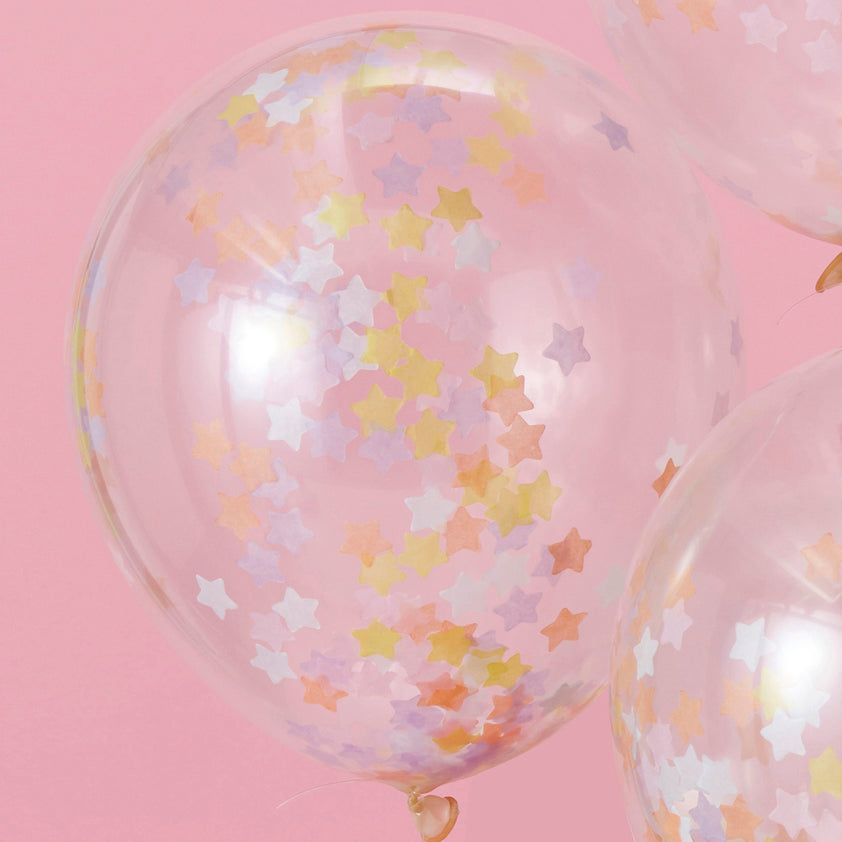 Ginger Ray „Best Mum Ever“ Konfetti-Luftballons, 5 Stück Mehrfarbig – Für Den Muttertag & Besondere Anlässe