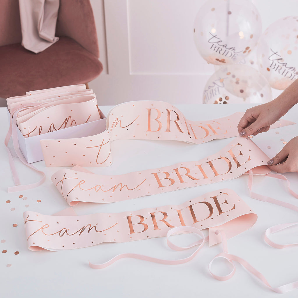 ginger-ray-pink-and-rose-gold-team-bride-hen-party-sashes-pack-of-6-ginr-hn-807