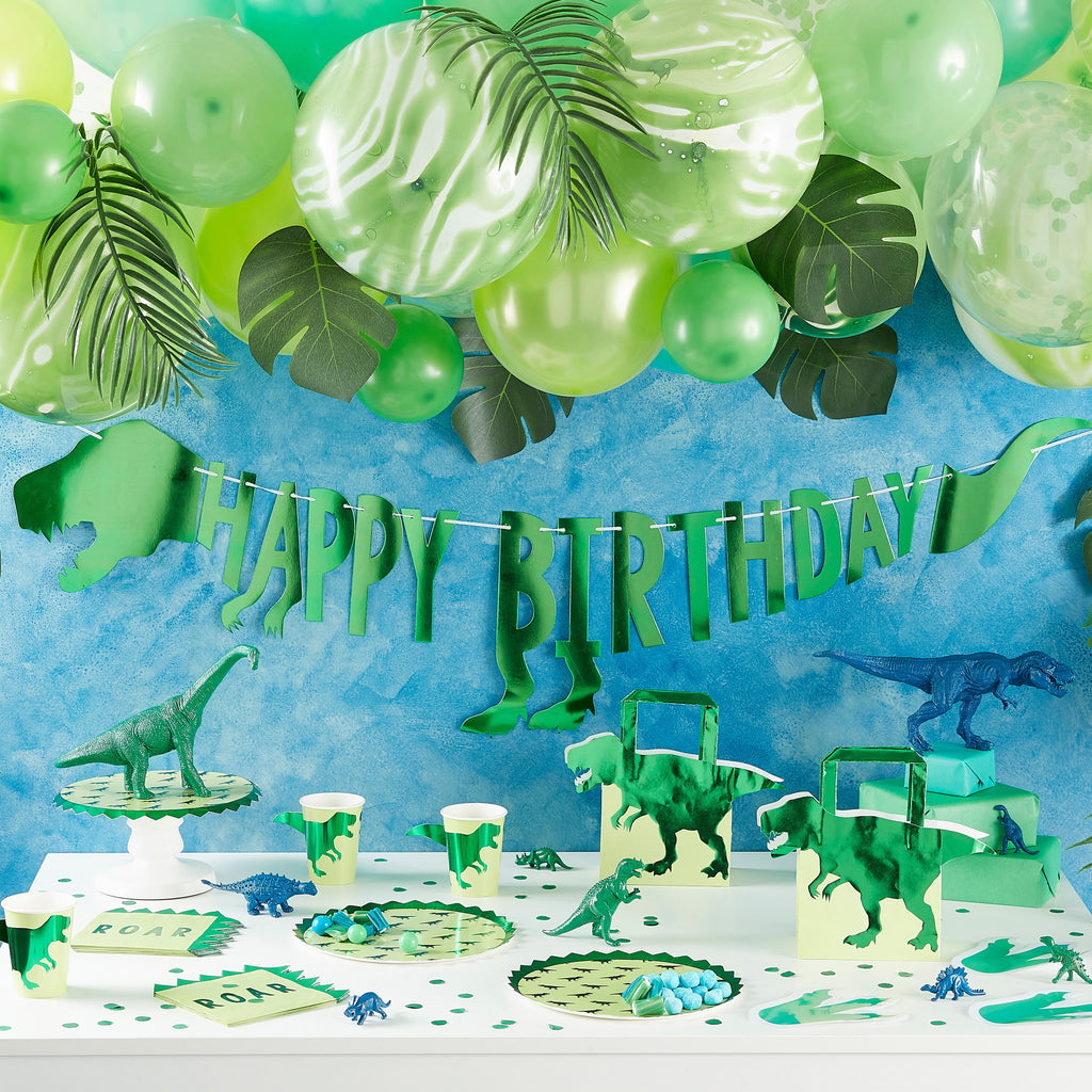ginger-ray-roar-green-air-filled-foil-balloon-bunting-16in-ginr-rr-306