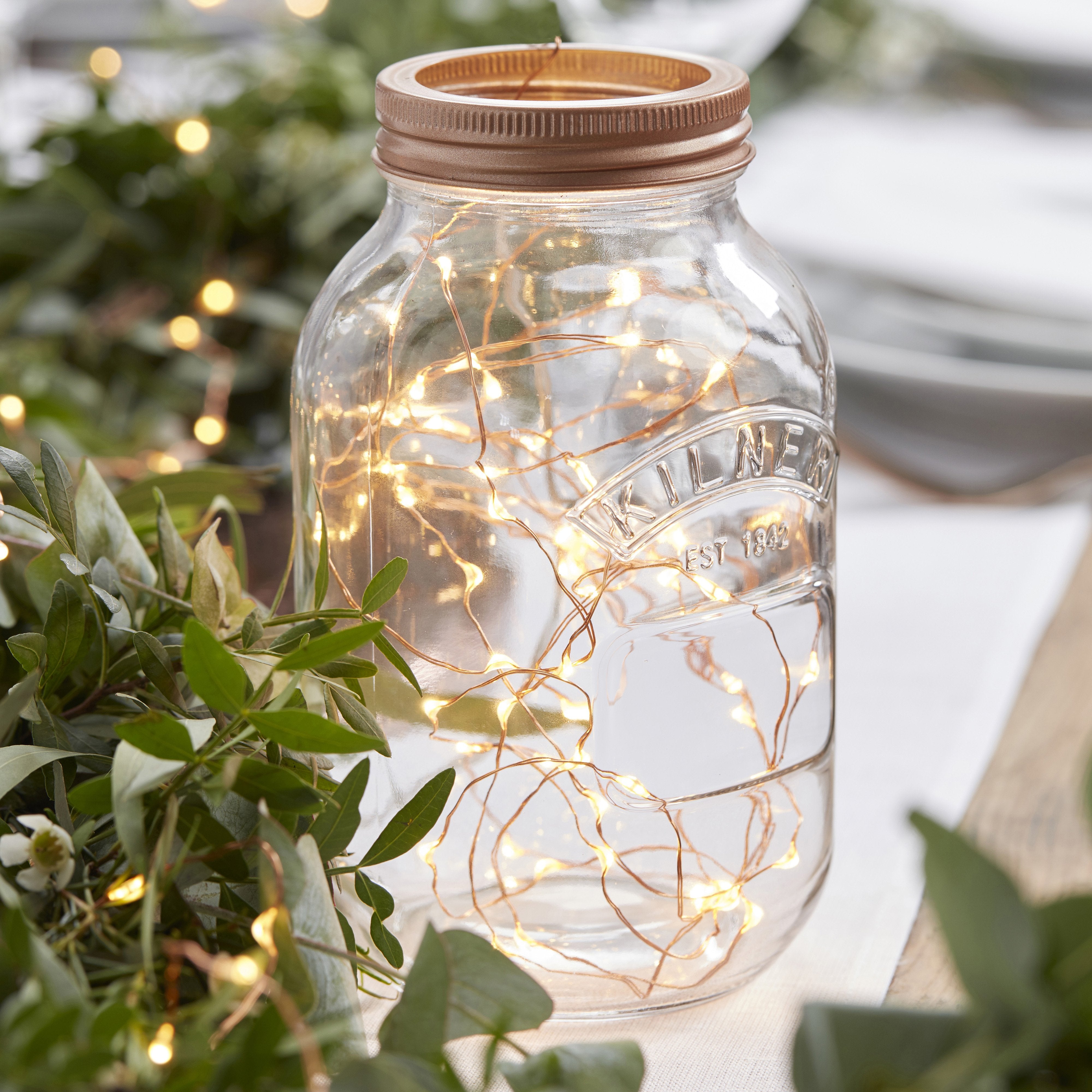 String Table Lights Rose Gold Led String Table Lights - Beautiful Botanics