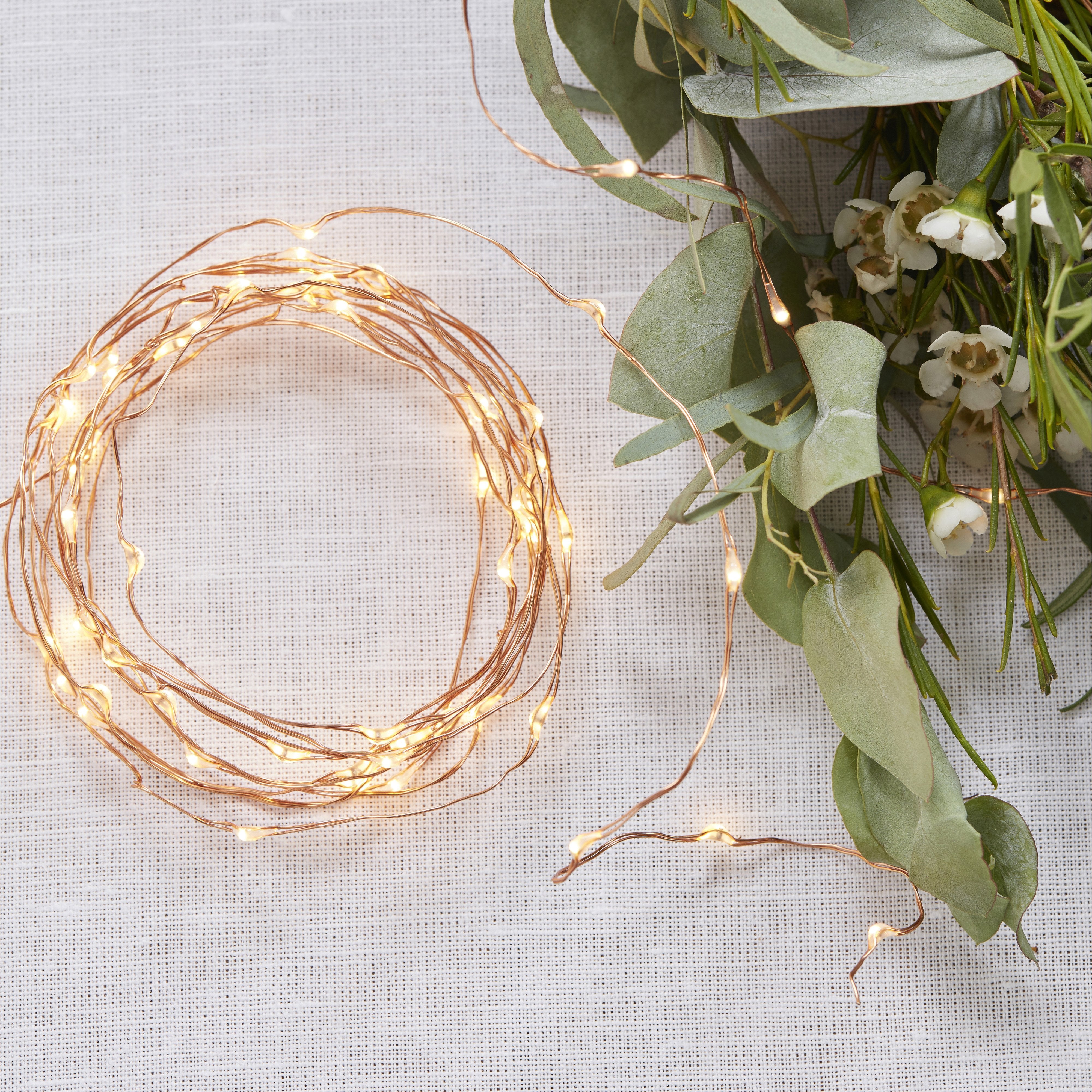 String Table Lights Rose Gold Led String Table Lights - Beautiful Botanics