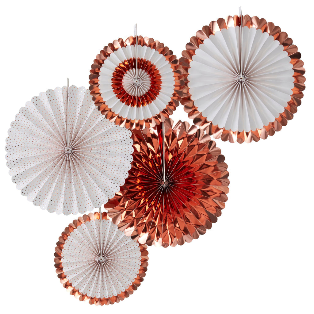 ginger-ray-rose-gold-paper-fan-decorations-pack-of-5-ginr-pm-339-