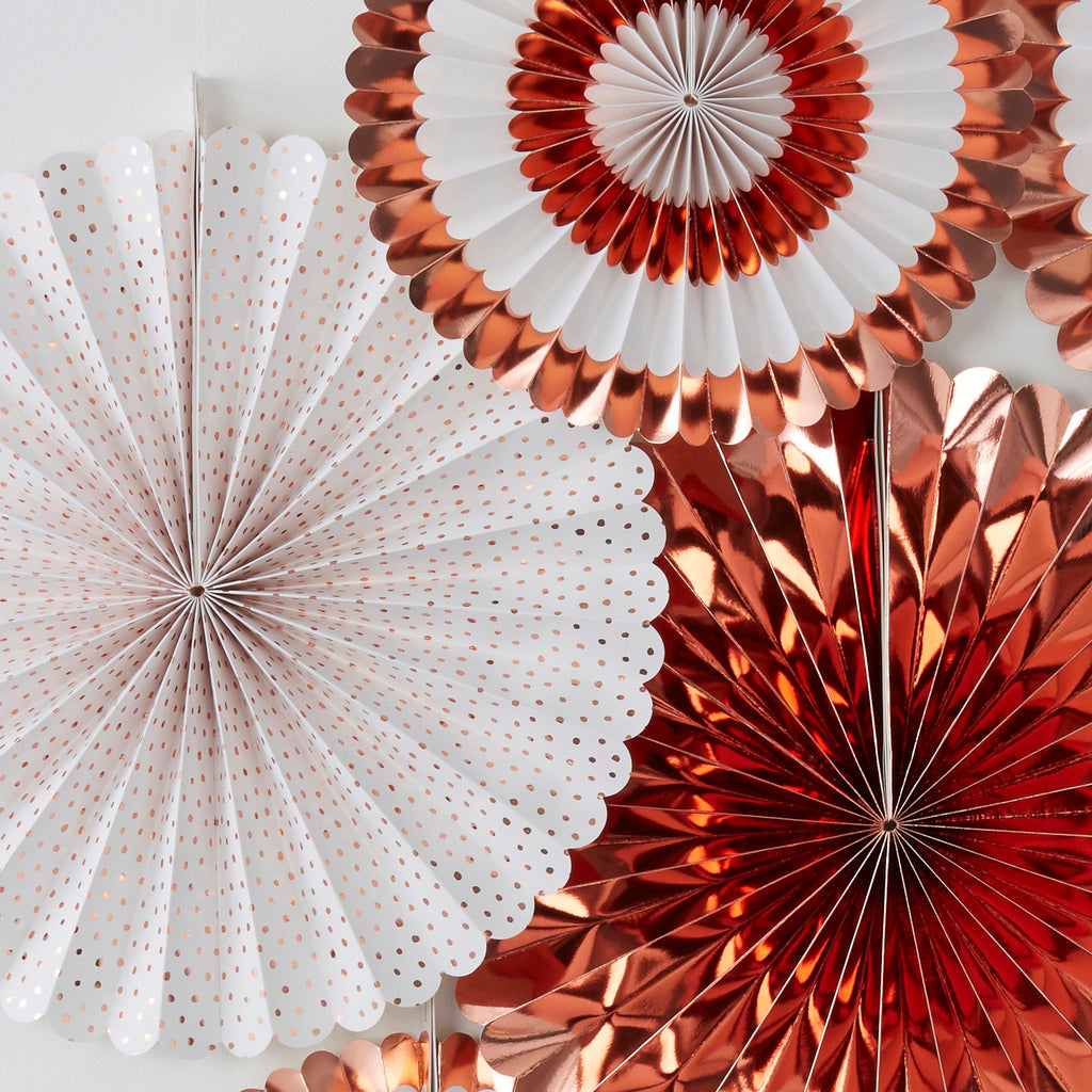 ginger-ray-rose-gold-paper-fan-decorations-pack-of-5-ginr-pm-339-