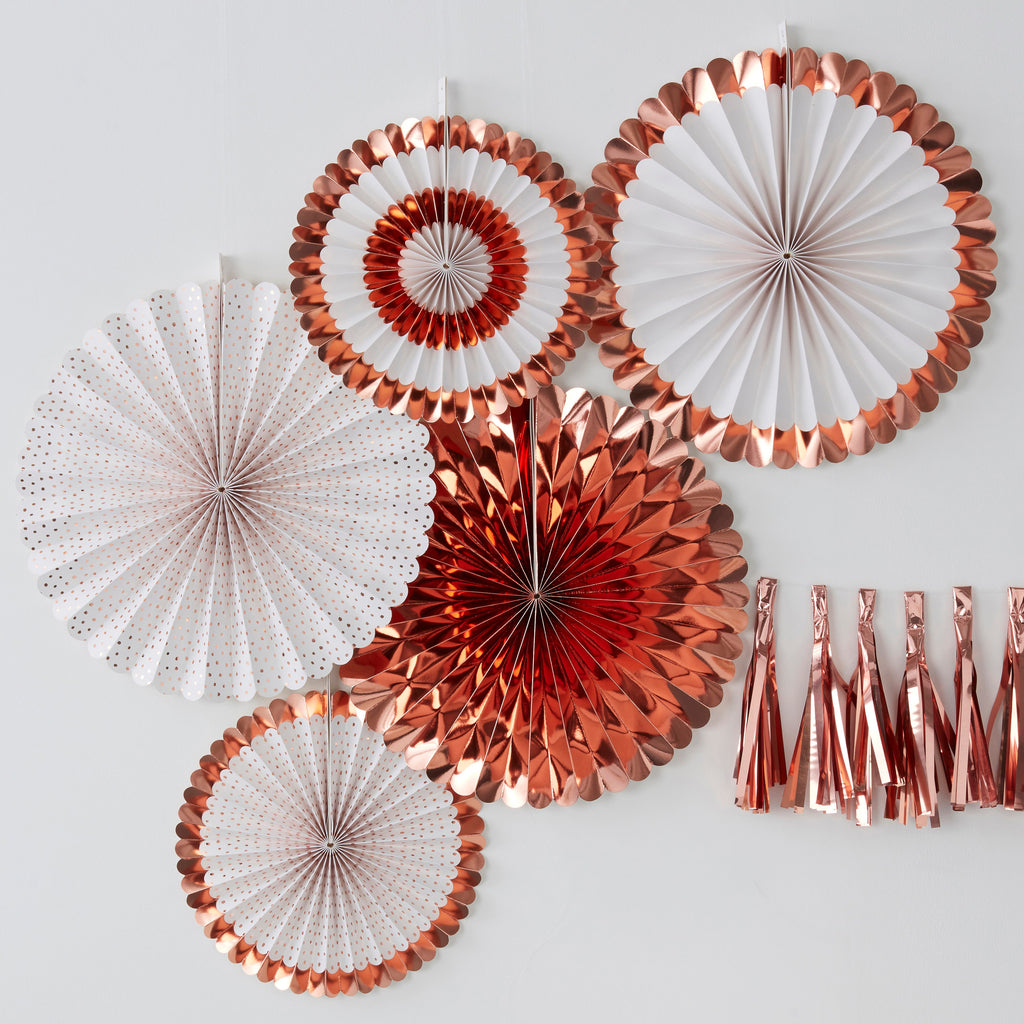 ginger-ray-rose-gold-paper-fan-decorations-pack-of-5-ginr-pm-339-