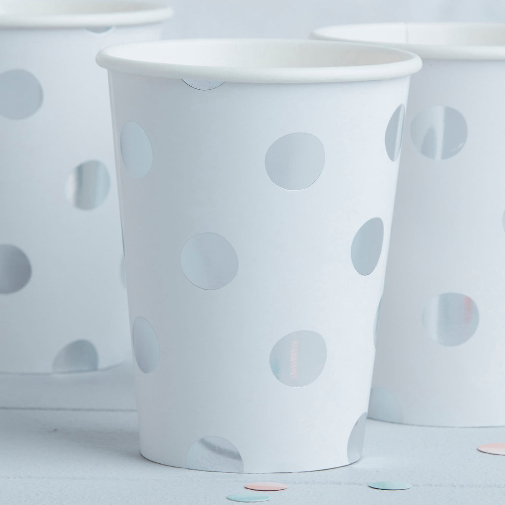 ginger-ray-silver-foiled-polka-dot-paper-cups-pack-of-8-ginr-pm-189