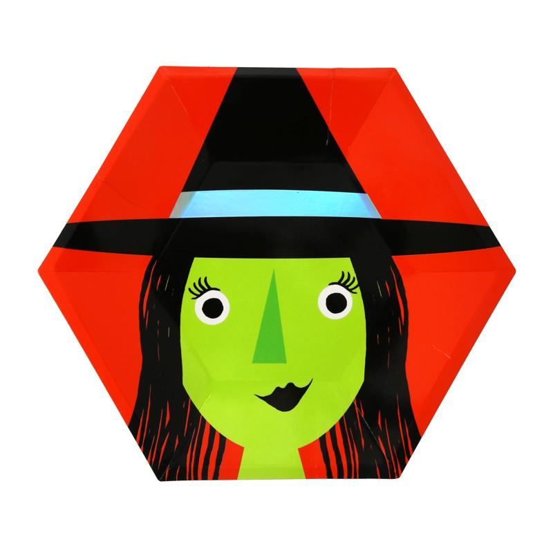 Halloween Character Plates Large 9in - Pack of 8