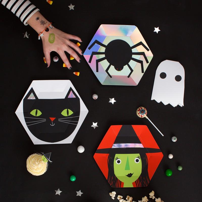 Halloween Character Plates Large 9in - Pack of 8