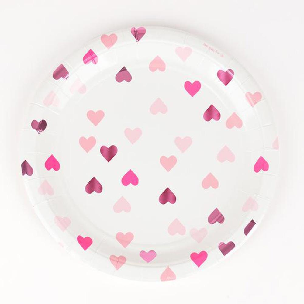 my-little-day-paper-plates-9in-23cm-pink-foiled-heart-pack-of-8- (1)