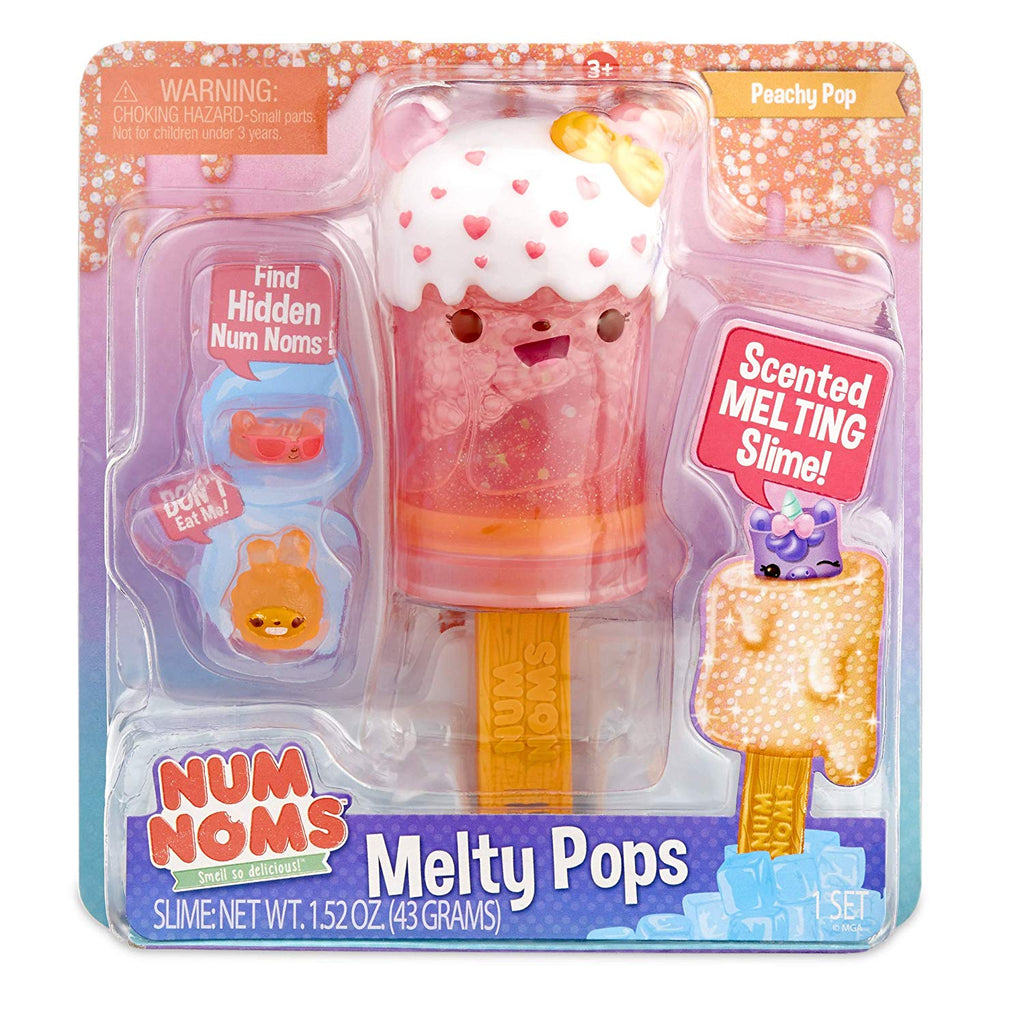 Num Noms Snackables Melty Pops Scented Melting Slime - Peachy Pop