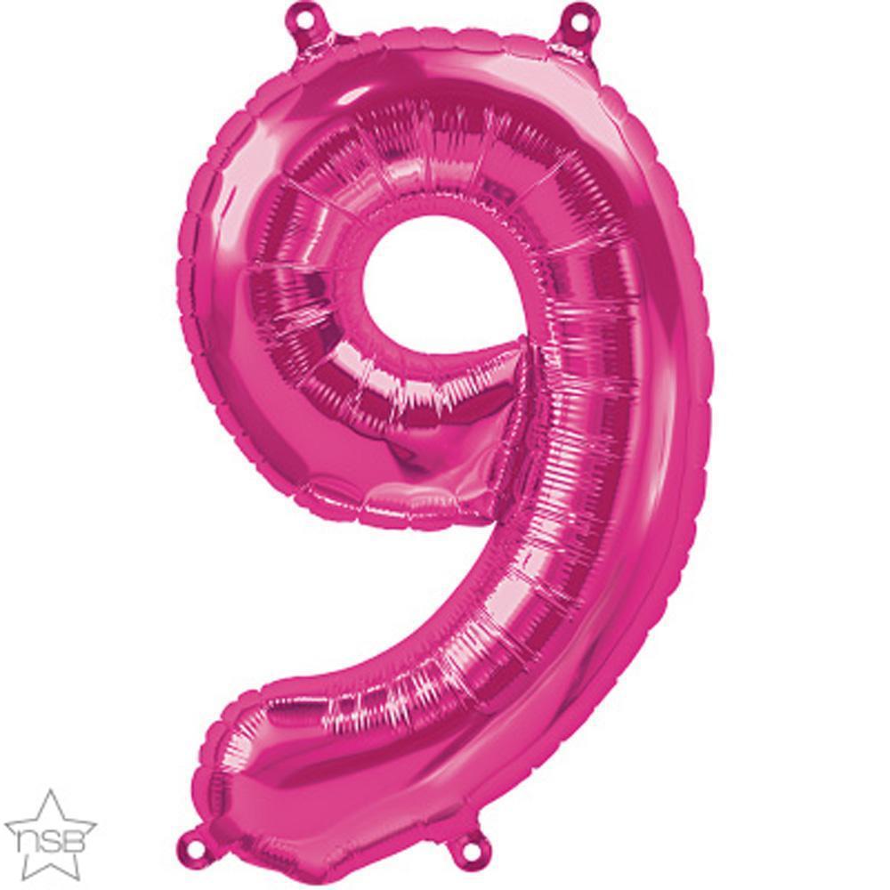 number-9-magenta-die-cut-foil-balloon-16in-41cm-59079m(pk)-1