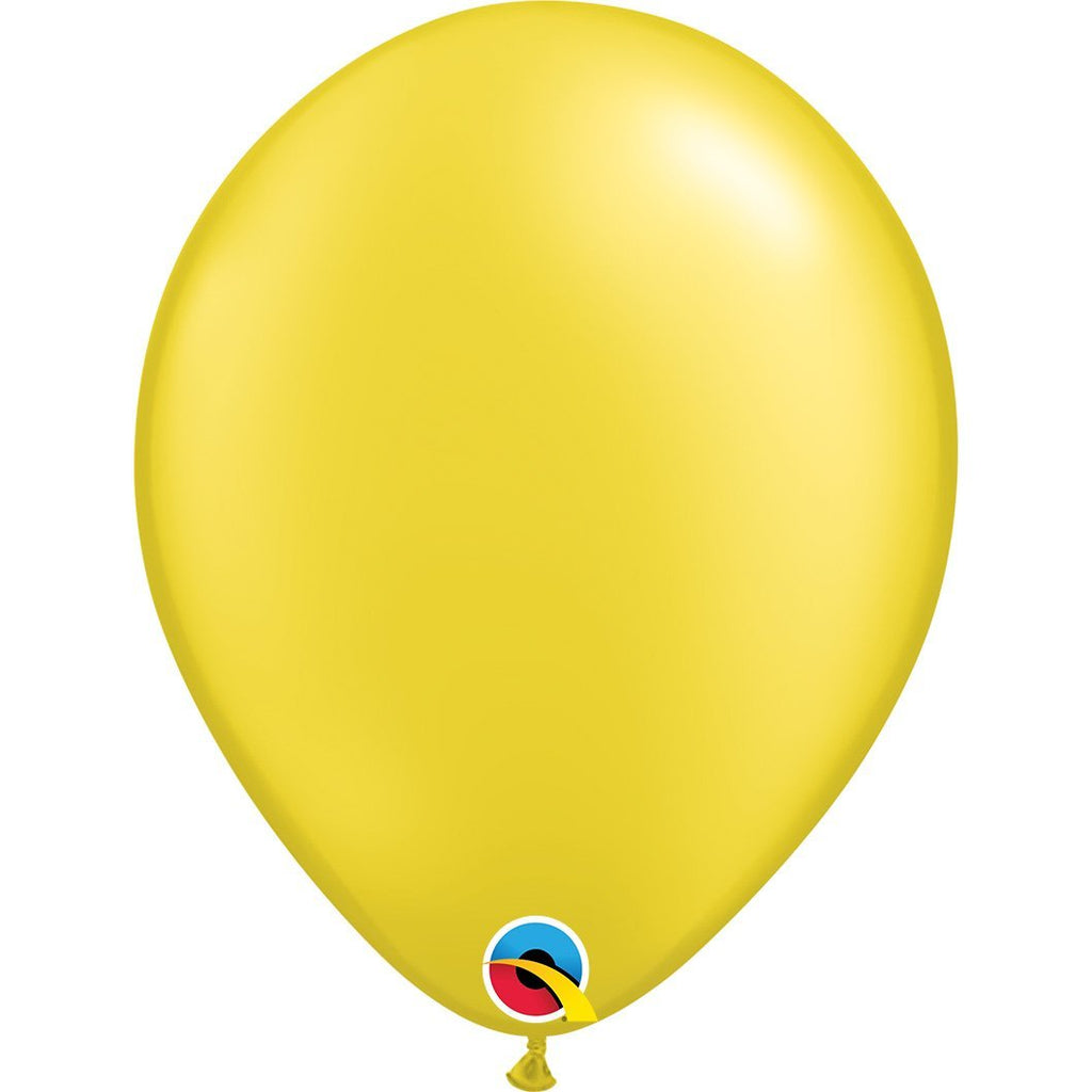 pearl-citine-yellow-round-plain-latex-balloon-11in-28cm-43771-01