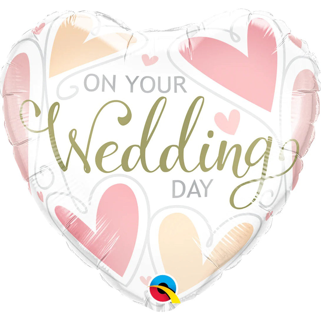 qualatex-on-your-wedding-day-hearts-foil-balloon-18in-qual-57325