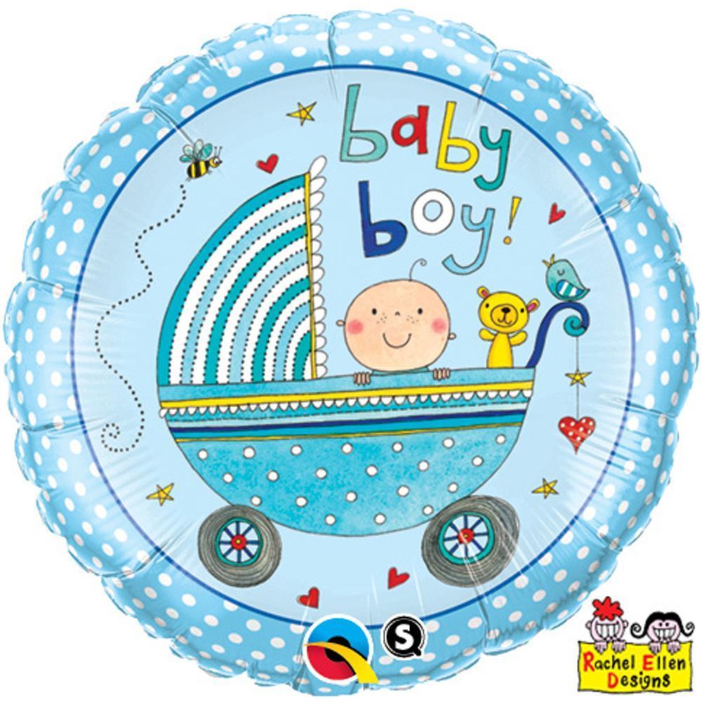 rachel-ellen-baby-boy-stoller-blue-round-foil-balloon-18-46cm-50253-1