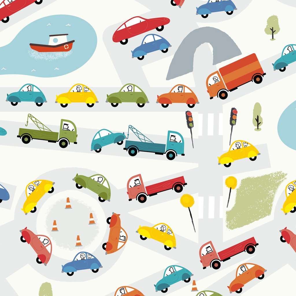 rex-traffic-jam-wrapping-paper- (1)