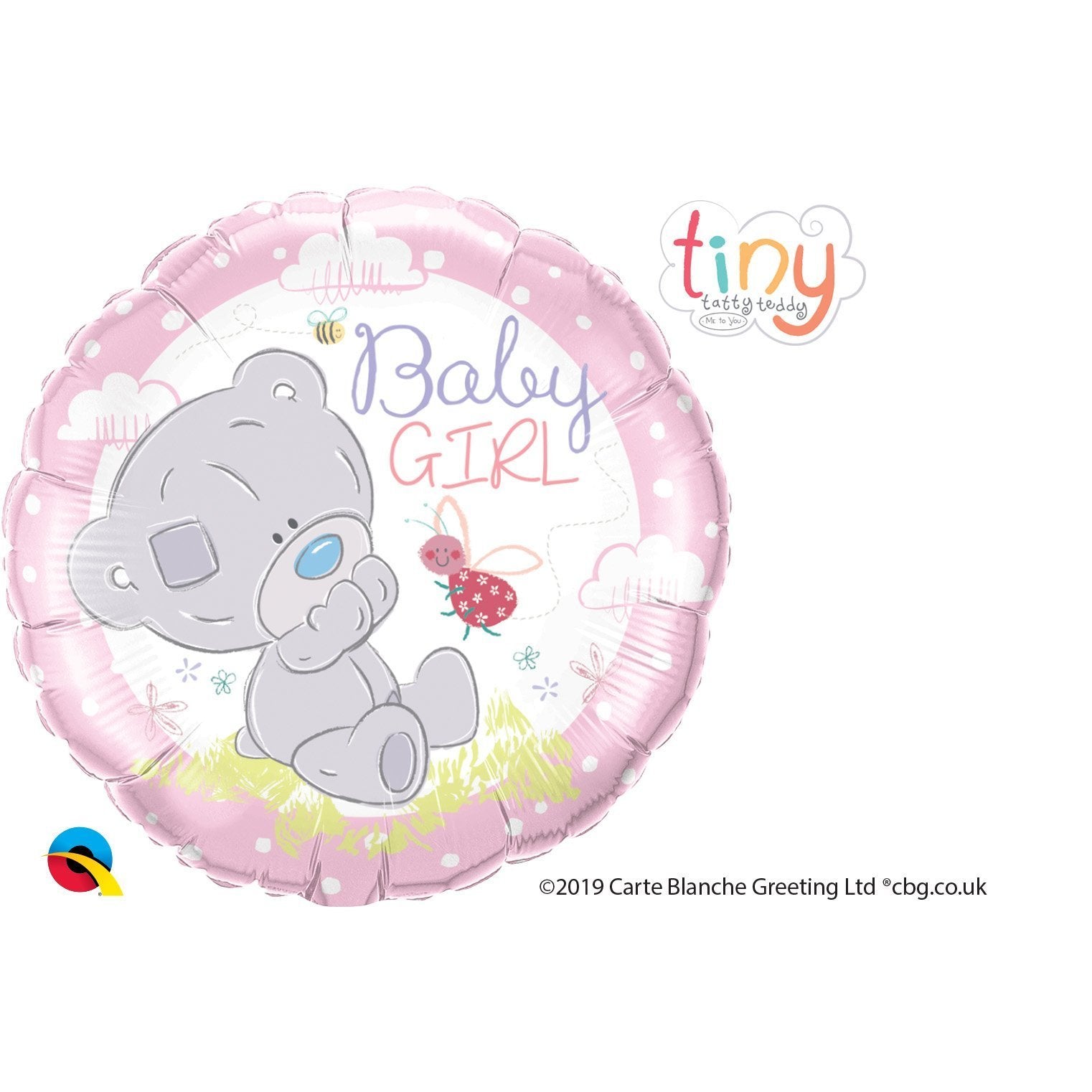 Tiny Tatty Teddy Baby Girl Round Boy Girl Foil Balloon 18in 46cm