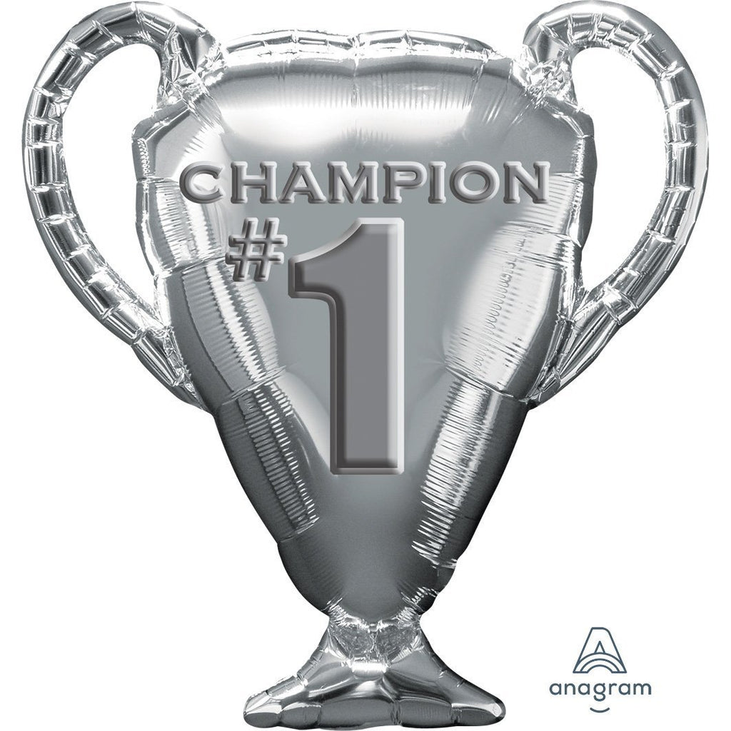 trophy-champion-#1-silver-die-cut-foil-balloon-25in-x-28in-64cm-x-72cm-27341-1
