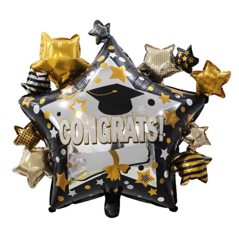 usuk-congratulation-with-graduation-hat-and-stars-foil-balloon-24in-usuk-fb-00294