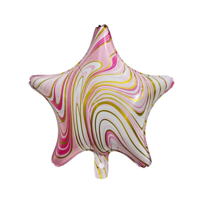 usuk-pink-lace-agate-star-foil-balloon-18in-usuk-fb-s-00175