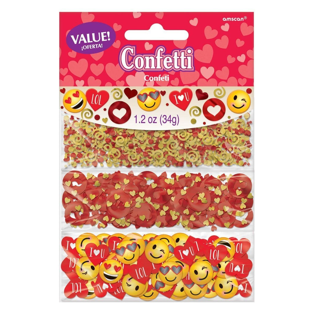 Valentine's Emoji Confetti Foil & Paper