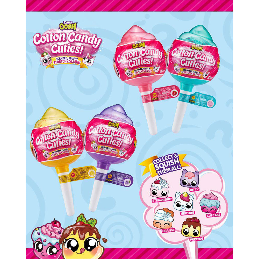 Zuru Oosh Cotton Candy Cuties Stretchy Foam Slime - Series 1 - Medium Pop - Green